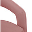 Homerebels Collection Oudroze eetkamerstoel Niru met armleuning – Comfortabele velvet eetkamerstoel in Japandi stijl – Roze eetkamerstoel Warm Blush