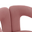 Homerebels Collection Oudroze eetkamerstoel Niru met armleuning – Comfortabele velvet eetkamerstoel in Japandi stijl – Roze eetkamerstoel Warm Blush
