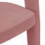 Homerebels Collection Oudroze eetkamerstoel Niru met armleuning – Comfortabele velvet eetkamerstoel in Japandi stijl – Roze eetkamerstoel Warm Blush