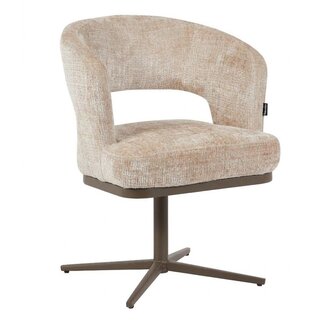 Homerebels Collection Eetkamerstoel Honey - Taupe Beige - 180° draaiend frame