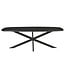 Homerebels Collection Zwarte deens ovale eettafel van mangohout met zwart metalen poten – ovale eettafel 180, 210 of 230 cm voor 6 tot 8 personen