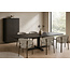 Livingfurn Donker eiken deens ovale eettafel in espresso bruin met centrale poot – bruine ovale eettafel 220 x 105 cm
