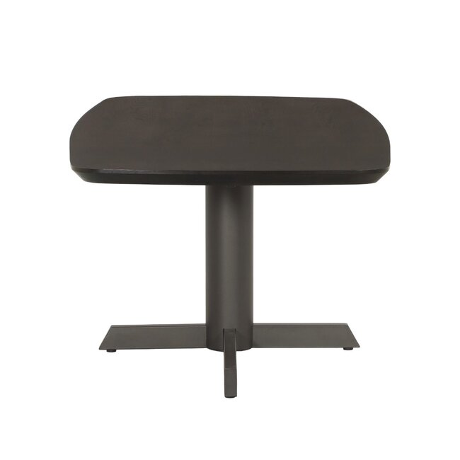 Livingfurn Donker eiken deens ovale eettafel in espresso bruin met centrale poot – bruine ovale eettafel 220 x 105 cm