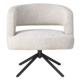 PTMD Eetkamerstoel Baldr - Beige - 180° draaiend frame
