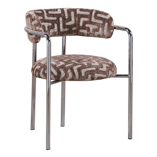 Pole to Pole Eetkamerstoel Art Deco - Maze Brown