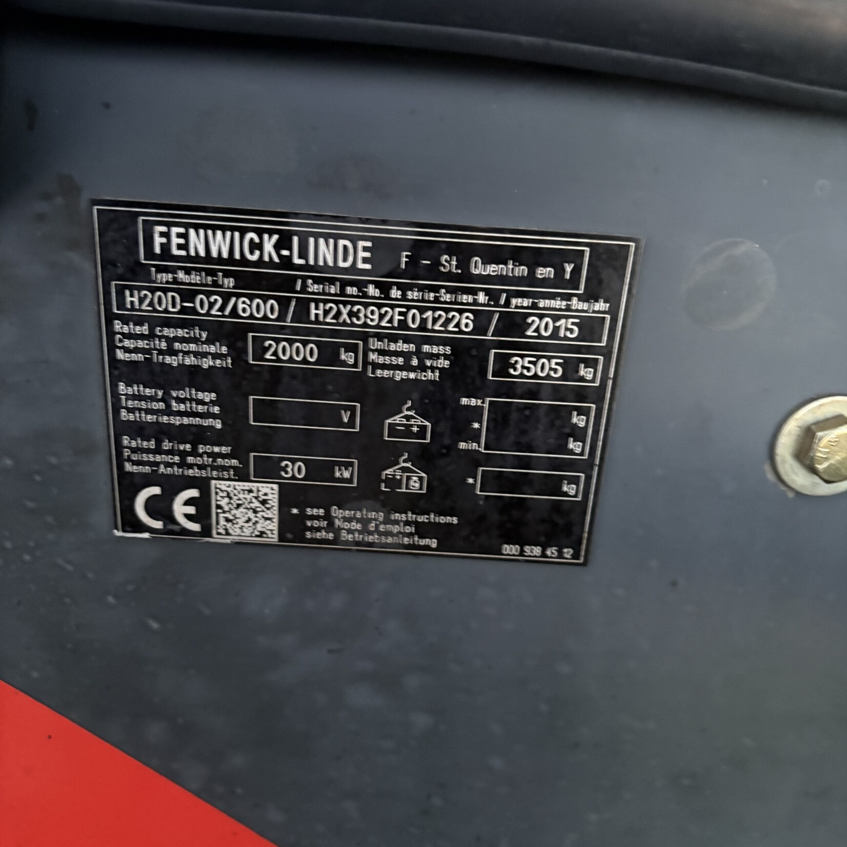 Linde H20D Duplo met Side shift BJ 2015