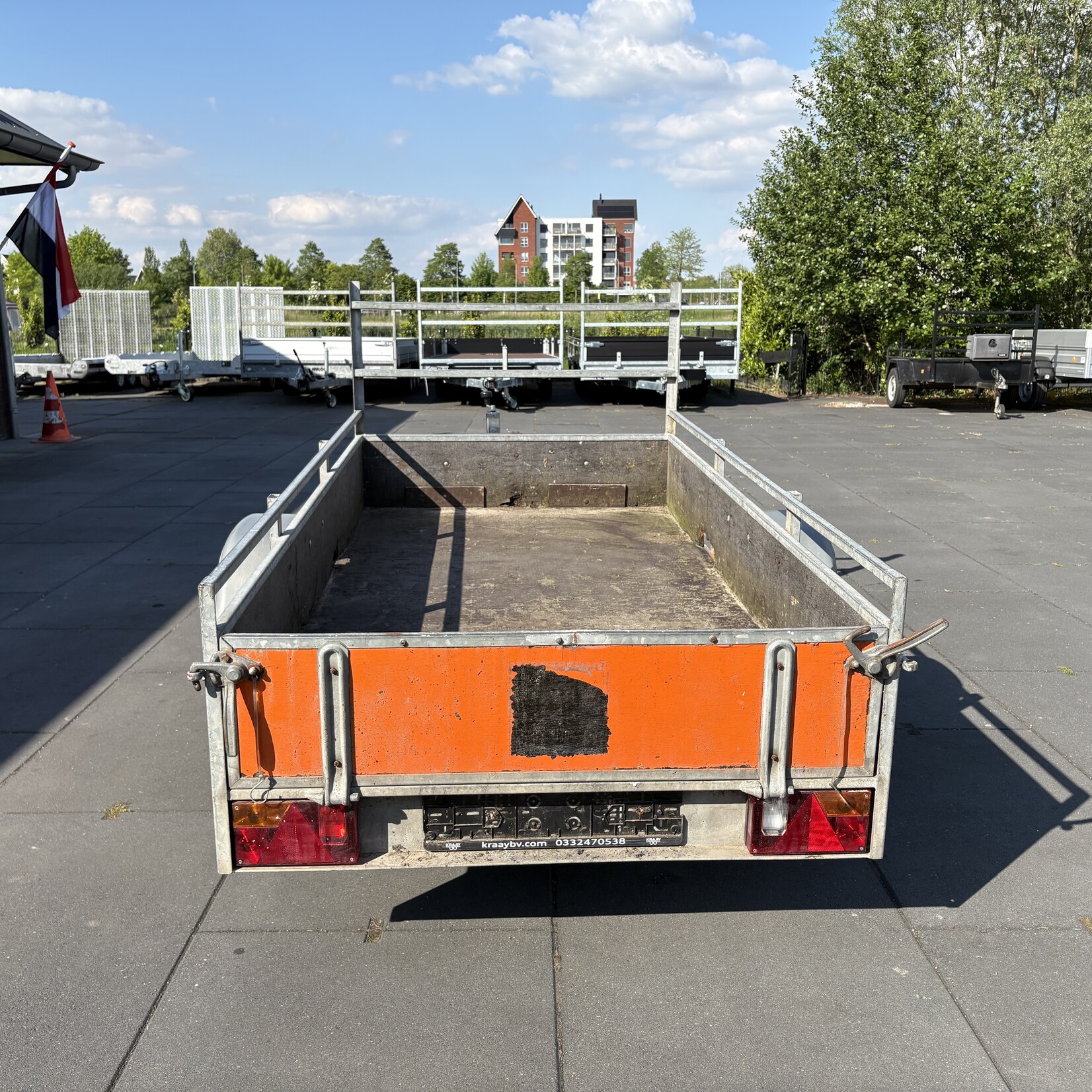 Bakwagen 250 x 130 cm geremd zonder kenteken