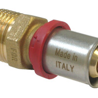 Fornara Fornara ForPress Puntstuk - Pers x Buitendraad - Messing - 16mm x 1/2"