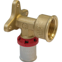 Fornara Fornara ForPress Muurplaatkoppeling - 40mm - Pers x Binnendraad - Messing - 20mm x 1/2
