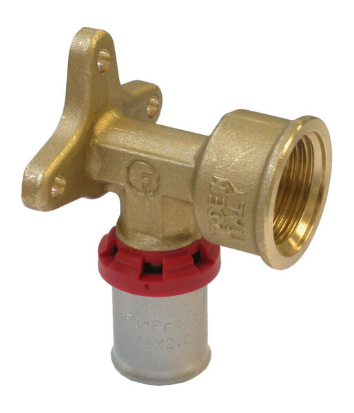 Fornara Fornara ForPress Muurplaatkoppeling - 40mm - Pers x Binnendraad - Messing - 20mm x 1/2