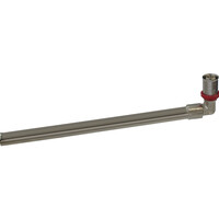 Fornara Fornara ForPress Radiatorbocht - 20cm Buis - Pers x Knel - Messing - 16x15mm