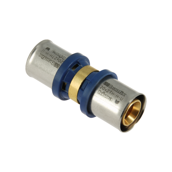 Bonfix Bonfix Alu-Pers Rechte Koppeling - Pers - Messing - 20x20mm
