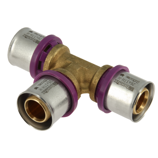 Bonfix Bonfix Alu-Pers T-Koppeling - Pers - Messing - 26x26x26mm