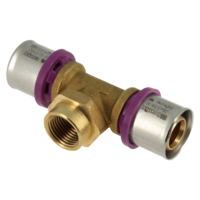 Bonfix Bonfix Alu-Pers T-Koppeling - Pers x Binnendraad x Pers - Messing - 26mm x 3/4" x 26mm