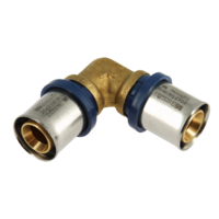 Bonfix Bonfix Alu-Pers Kniekoppeling - Pers - Messing - 20x20mm