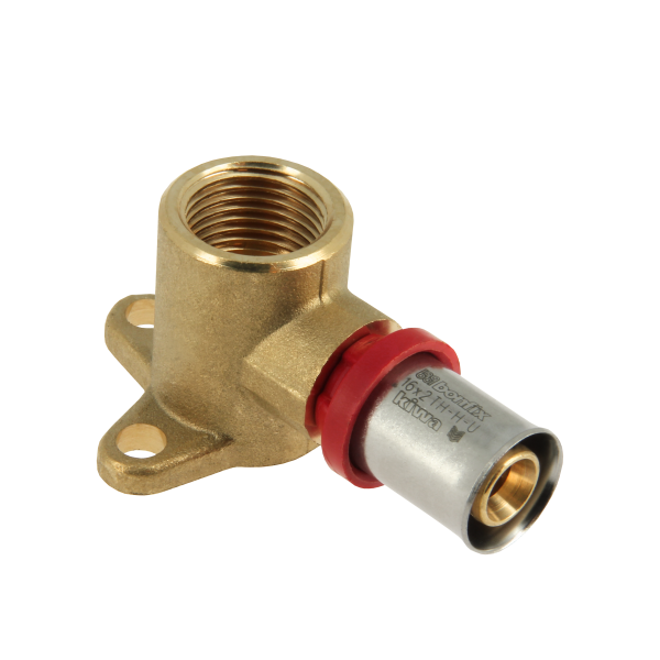 Bonfix Bonfix Alu-Pers Muurplaatkoppeling - 35mm - Pers x Binnendraad - Messing - 16mm x 1/2"