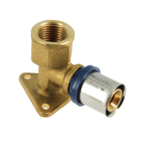 Bonfix Bonfix Alu-Pers Muurplaatkoppeling - 47mm - Pers x Binnendraad - Messing - 20mm x 1/2"