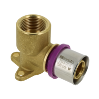Bonfix Bonfix Alu-Pers Muurplaatkoppeling - 47mm - Pers x Binnendraad - Messing - 26mm x 3/4"