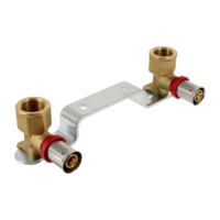 Bonfix Bonfix Alu-Pers Dubbele Muurplaatkoppeling - Pers x Binnendraad - Messing - 16mm x 1/2"