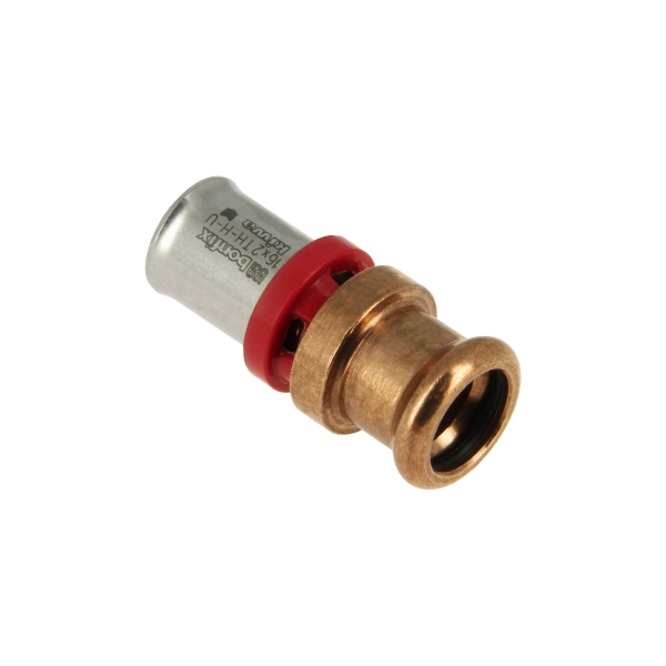 Bonfix Bonfix Alu-Pers Rechte Verloopkoppeling - Pers - Messing - 16x15mm