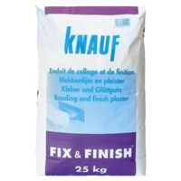Knauf Knauf Fix & Finish Gipsmortel - Binnen - Wit - 25kg
