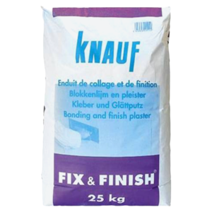 Knauf Fix & Finish Gipsmortel - Wit - 25kg