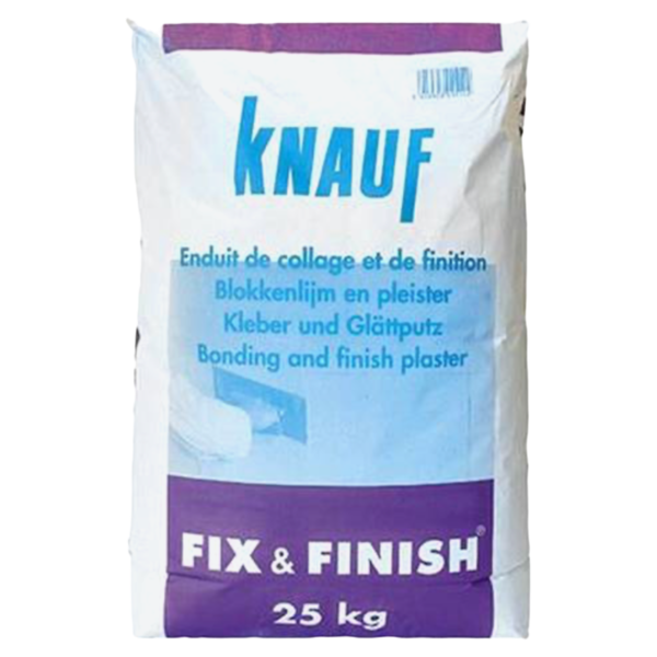 Knauf Knauf Fix & Finish Gipsmortel - Binnen - Wit - 25kg