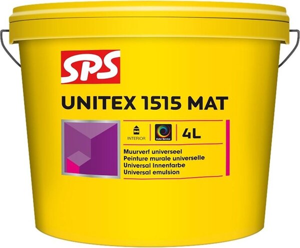 SPS SPS Unitex 1515 Mat Muurverf - 4L (Wit)