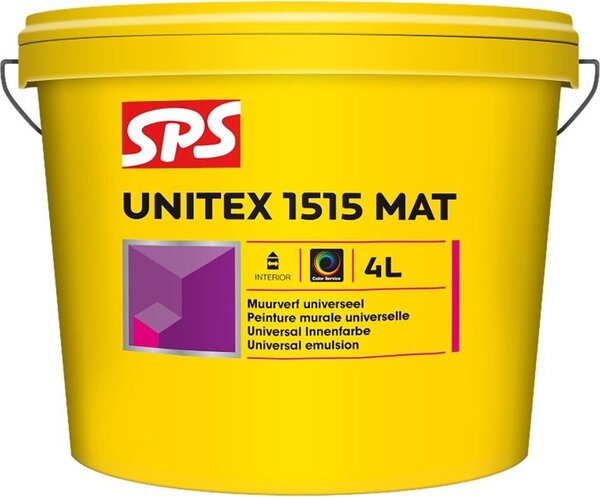 SPS SPS Unitex 1515 Mat Muurverf - Wit - 4L