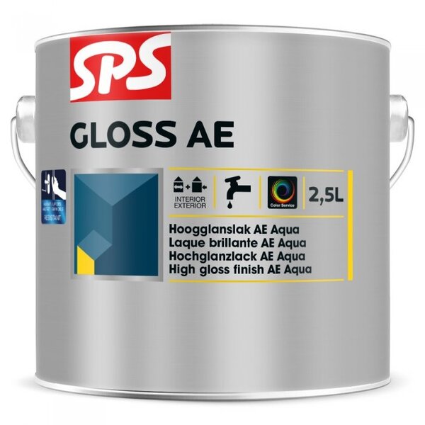 SPS SPS Gloss AE Hoogglans Lak op Waterbasis - 2,5L (Wit)