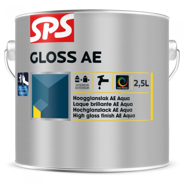 SPS SPS Gloss AE Hoogglanzend Lak - Waterbasis - RAL9010 - 2,5L