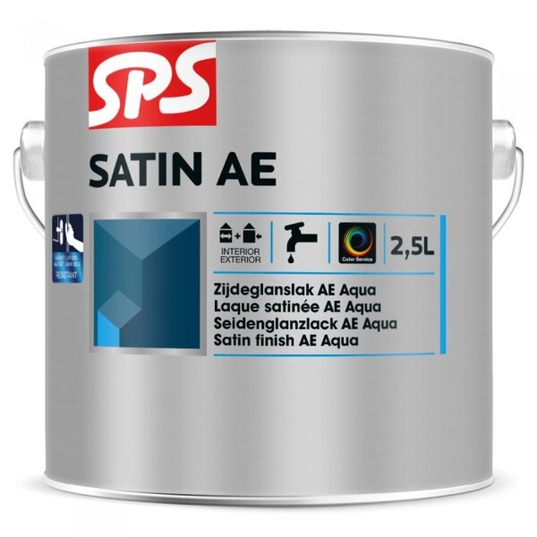 SPS SPS Satin AE Zijdeglans Lak op Waterbasis - 2,5L (Wit)