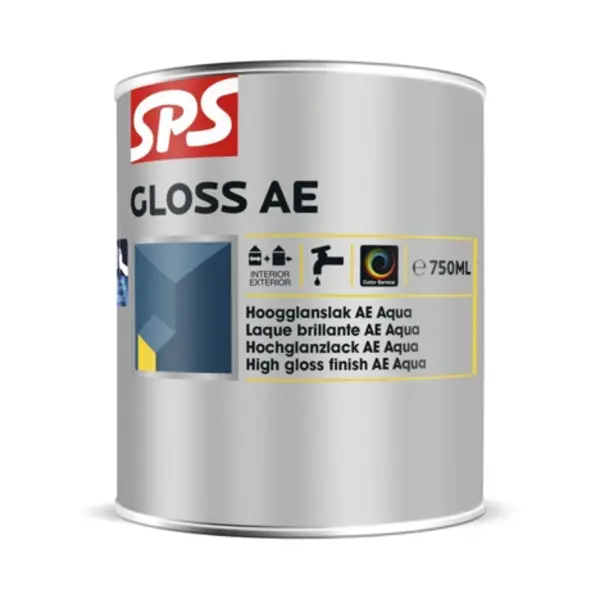 SPS SPS Gloss AE Hoogglans Lak op Waterbasis - 750ml (Wit)