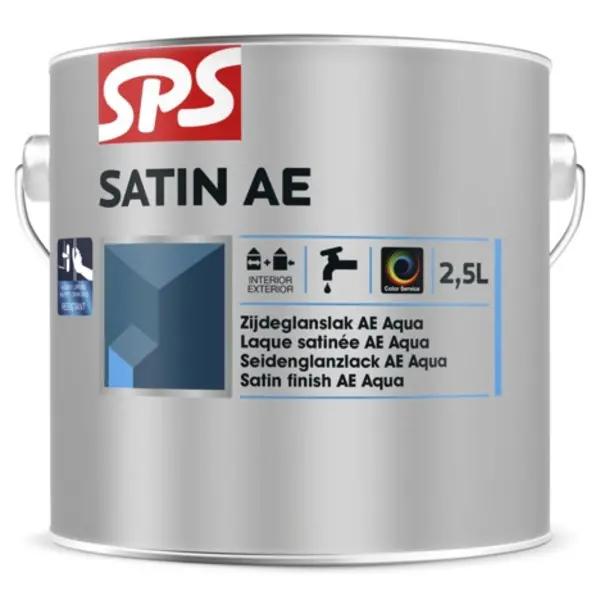 SPS SPS Satin AE Zijdeglans Lak op Waterbasis - 2,5L (RAL 9010)