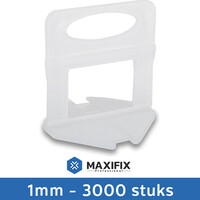Maxifix Maxifix Levelling Clips - 1mm - 3000st