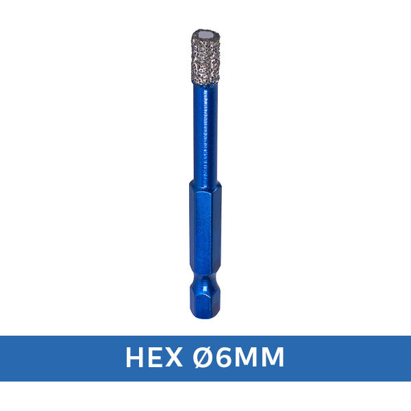 Maxifix Maxifix Diamant Tegelboor Droog HEX – Wax Ø 6mm