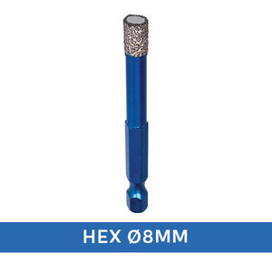Maxifix Diamant Tegelboor Droog - HEX - Wax - Ø8mm