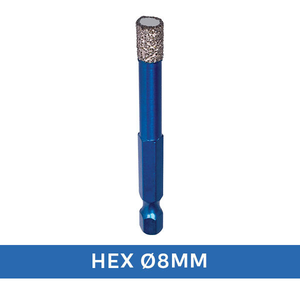 Maxifix Maxifix Diamant Tegelboor Droog HEX – Wax Ø 8 mm