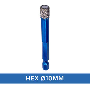 Maxifix Diamant Tegelboor Droog - HEX - Wax - Ø10mm