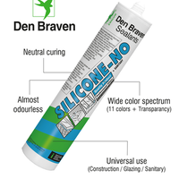 Zwaluw Den Braven Zwaluw Silicone-NO + Sanitary Siliconenkit - Transparant Grijs - 310ml