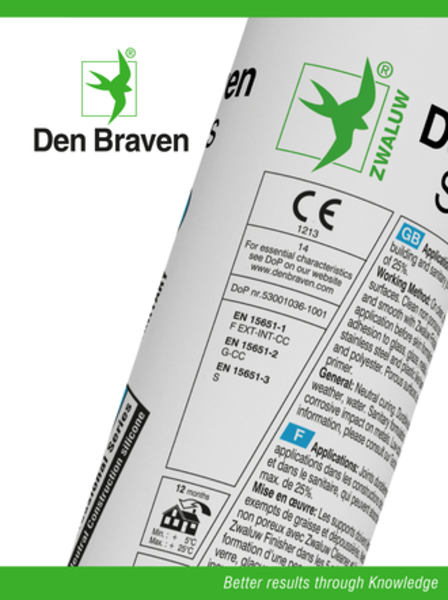 Zwaluw Den Braven Zwaluw Silicone-NO + Sanitary Siliconenkit - Grijs - 310ml