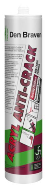 Zwaluw Den Braven Acryl Anti-Crack Acrylaatkit - Wit - 310ml