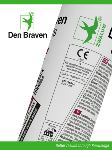 Zwaluw Den Braven Acryl Anti-Crack Acrylaatkit - Wit - 310ml