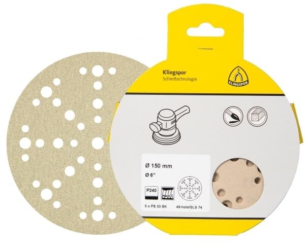 Klingspor Klingspor PS33 CK Schuurschijf - GLS5 - K60 - 125mm -  5 stuks
