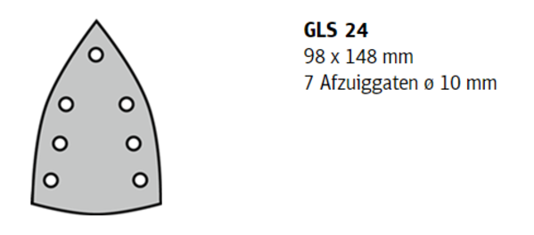 Klingspor Klingspor PS33 CK Schuurschijf - GLS24 - K60 - 148x98mm - 5 stuks