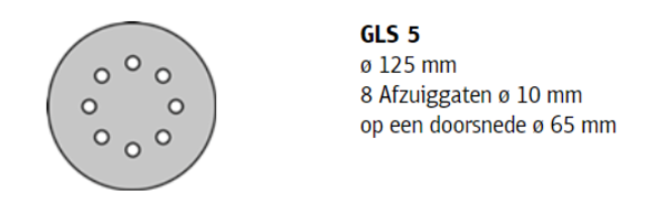 Klingspor Klingspor PS33 BK Schuurschijf - GLS5 - K320 - 125mm - 5 stuks