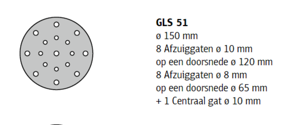 Klingspor Klingspor PS33 CK Schuurschijf - GLS51 - K80 - 150mm -  5 stuks