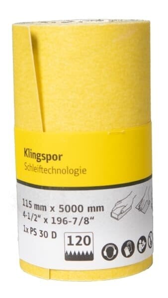 Klingspor Klingspor PS30D Schuurrol - K80 - 115mm x 5m - Geel