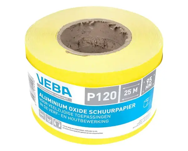 VEBA VEBA Rol Schuurpapier Aluminium Oxide P120 95mmx25m