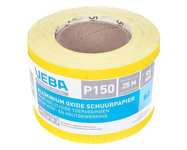 VEBA VEBA Rol Schuurpapier Aluminium Oxide P150 95mmx25m
